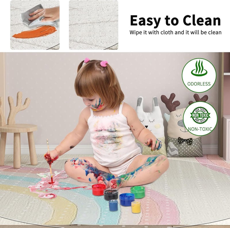 WASJOYE Office Chair Mat for Carpet, 48" x 48" Round Clear Home Chair Mat Carpet Protector with Non-Slip Studded for Computer Office Desk Rolling Chair - Image 4